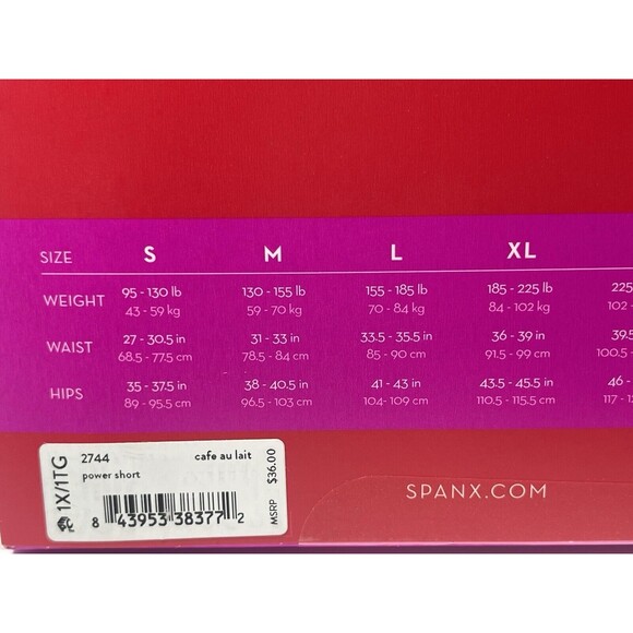 SPANX Shaper Short In Cafe Au Lair Sz 1X New - Picture 5 of 5